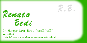 renato bedi business card